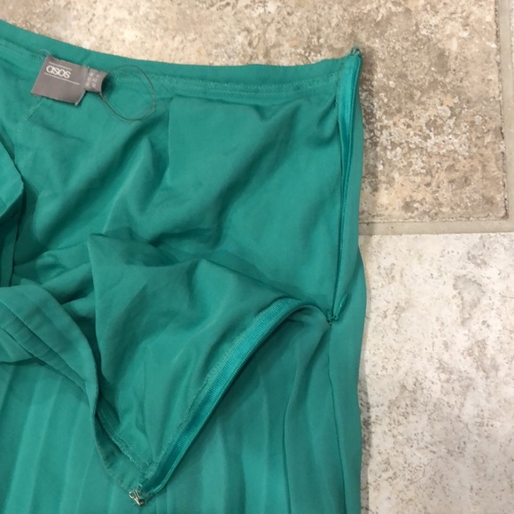 ASOS Green Pleated Midi Skirt - Picture 5 of 8